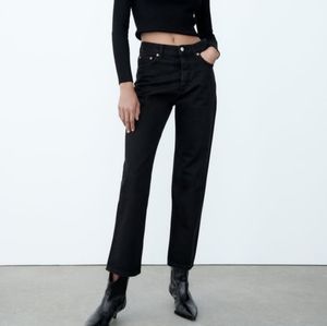 Zara high waist straight leg jeans